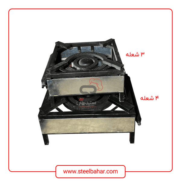 4-burner gas stove with iron grill 90*90