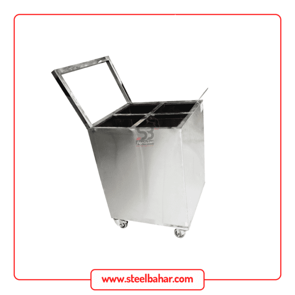 جا سیخی ۴ خانه چرخدار استیل تولیدی استیل بهار