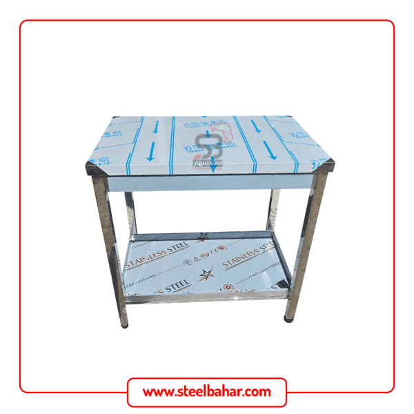 One meter steel workbench with tray-bahar steel