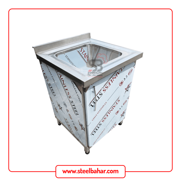 سینک تک لگن کابینت دار 60 سانتی- استیل بهار