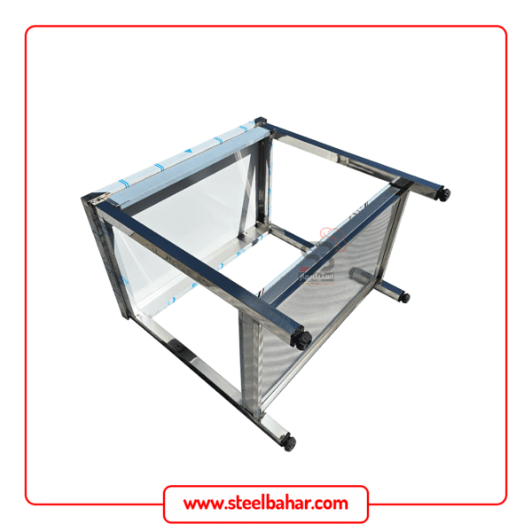 One meter steel workbench with tray-bahar steel