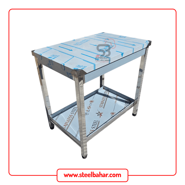 One meter steel workbench with tray-steel bahar