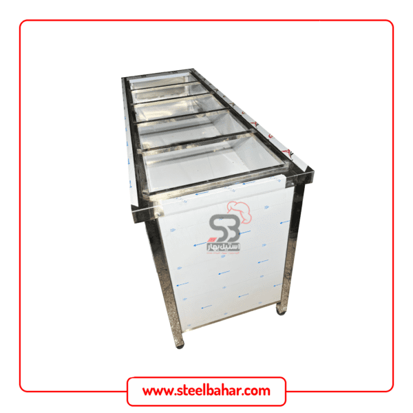Five-basin hot counter with cabinet