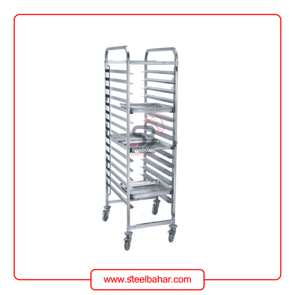 Tray carrying trolley