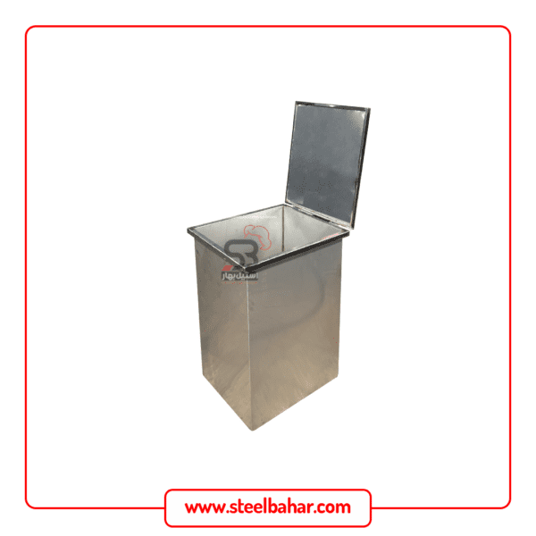 Steel trash can