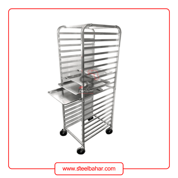 Tray carrying trolley